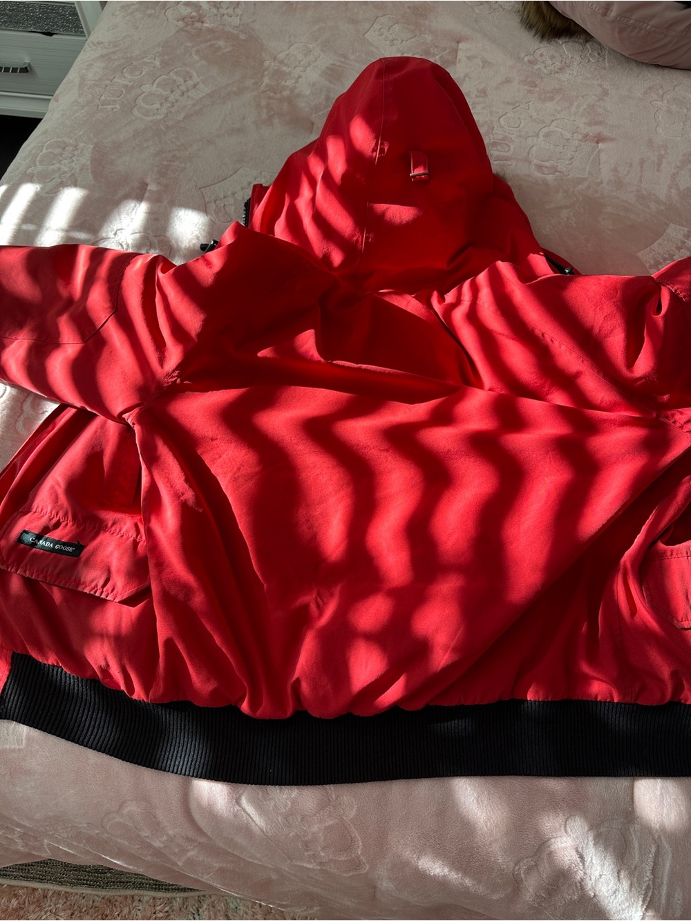 Canada Goose Red Jacket with Branded Pocket - Picture 6 of 7